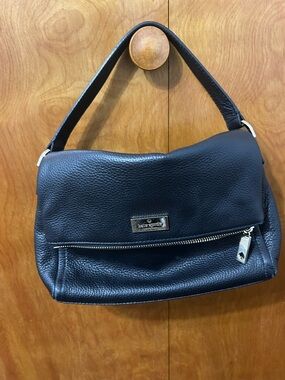 kate spade Black Pebbled Leather Shoulder Bag